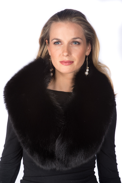 Fur Collar – Black Fox Collar – Madison Avenue Mall Furs
