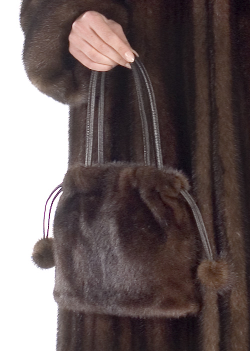 Mink Fur Handbag - Mahogany Mink Pocketbook