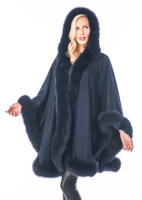 100% pure cashmere overcoat-detachable hood