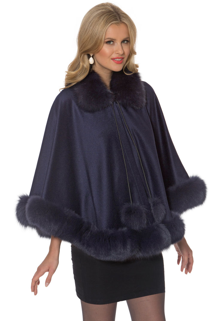 cashmere cape-navy-dyed-fox-duchess