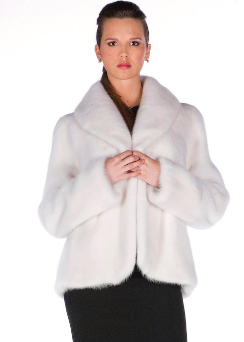 White Mink Fur Jacket- Tulip Hem – Madison Avenue Mall Furs