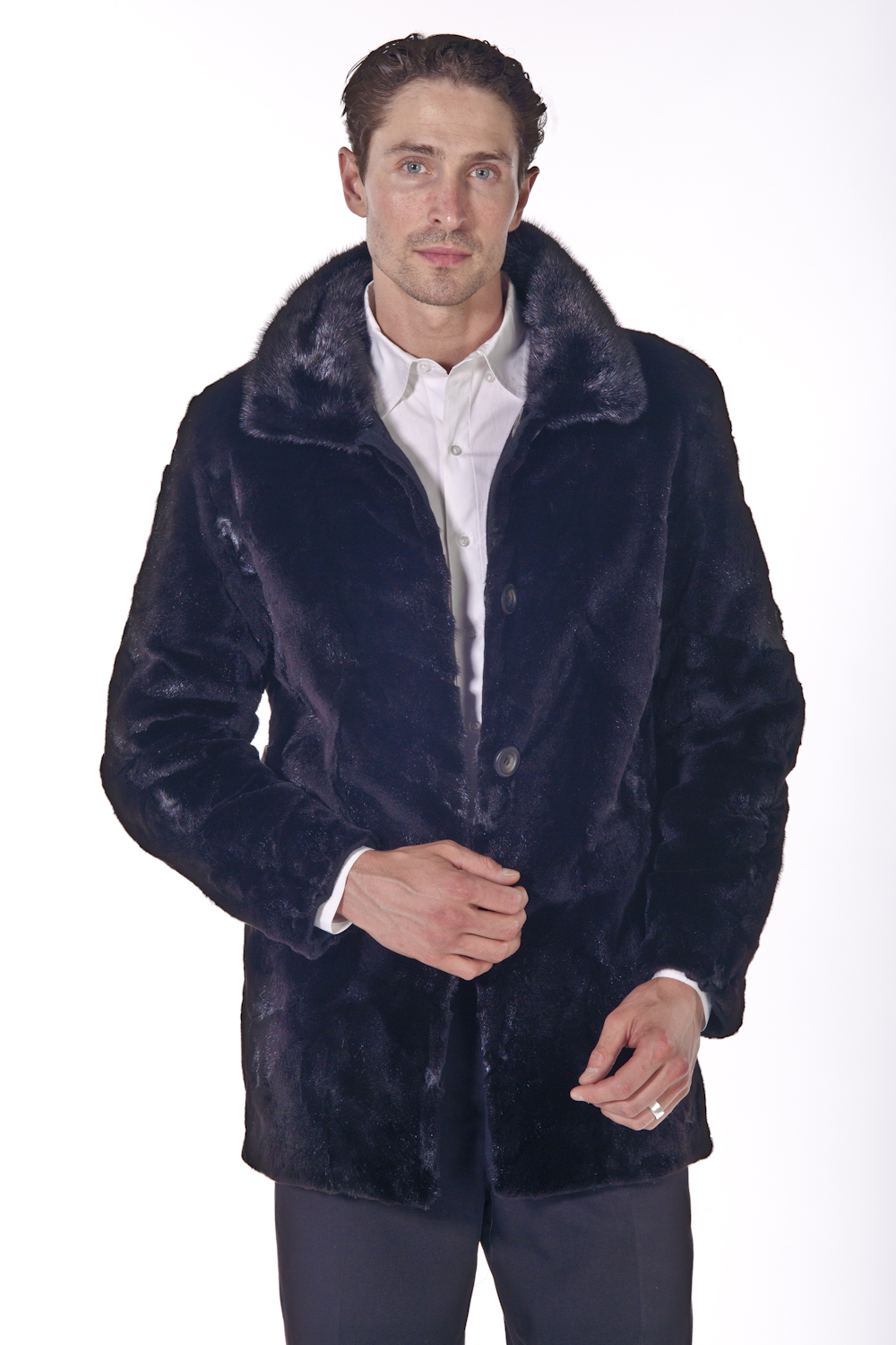 Mens Cashmere Jacket – Mink Reversible – Madison Avenue Mall Furs
