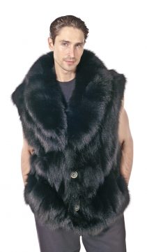 fox fur vest-mens fur vest-natural fur vest-genuine fox fur vest