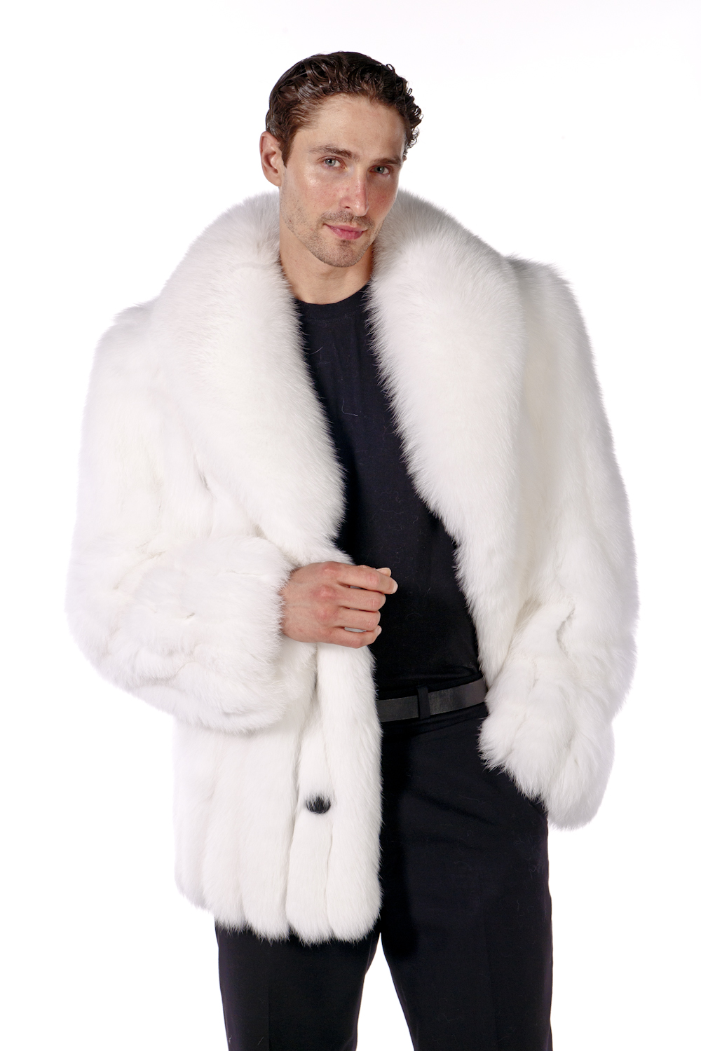 mens real fur jacket-fox fur jacket for men-genuine fox fur jacket-fox fur jacket white