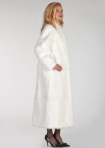 Plus Size White Fur Rabbit Coat Mandarin Collar – Madison Avenue Mall Furs