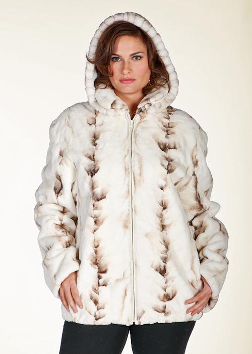 real mink jacket women-plus size zippered jacket-winter birch mink