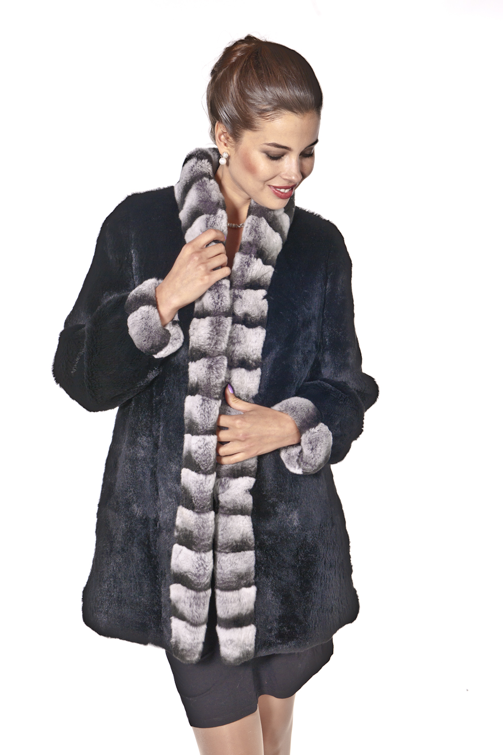 Chinchilla Rex Mandarin Trim Rabbit Jacket Plus – Madison Avenue Mall Furs