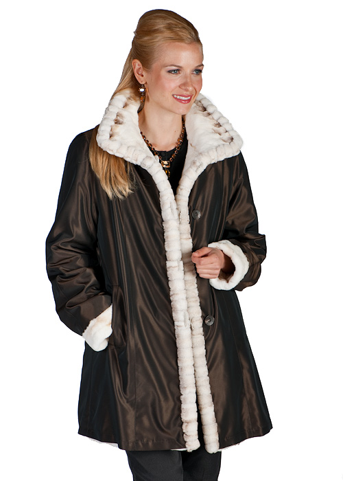 mink jacket for men-original winter birch with hood-reversible jacket