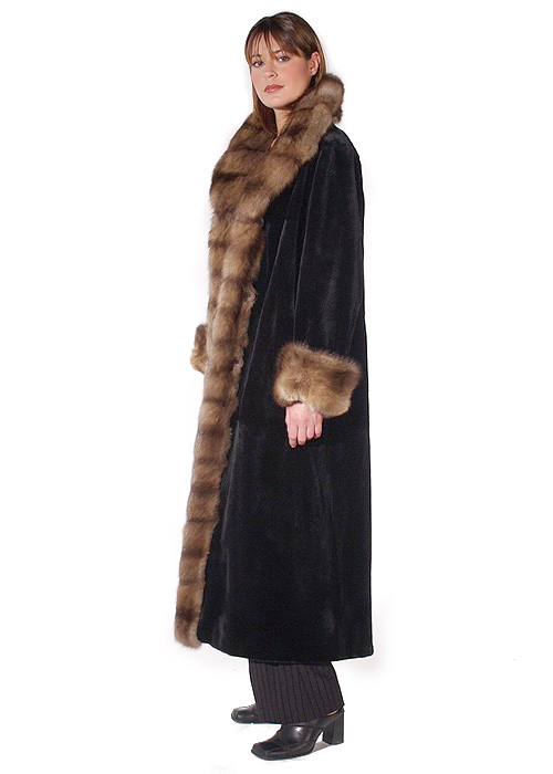 Sable Crosscut Trim-Reversible Sheared Mink Coat – Madison Avenue Mall Furs
