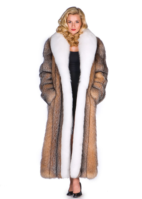 Crystal Fox Coat White Trim, White Fox Fur Coat Real Or Fake