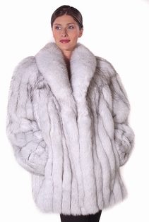 natural fox fur jackets for women-natural real blue fox fur