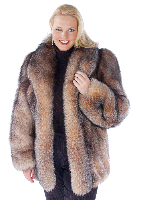 fox jacket-fox fur jackets-fox fur real-crystal-genuine fox fur