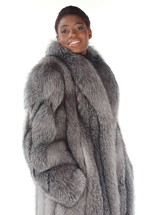 Fox Fur Coat – Blue Frost Fox | Madison Avenue Mall Furs