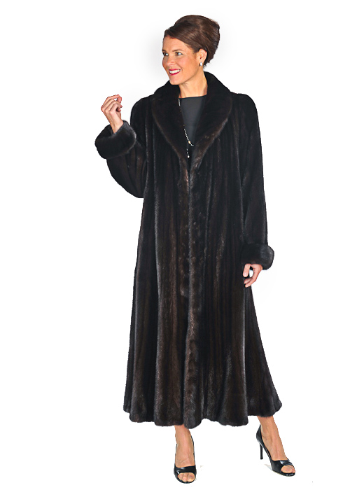 mahogany ladies mink fur coat real-elegant swing sway