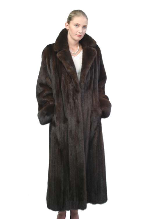 mink coat women's-mahogany-classic notch collar