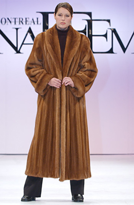 mink coat real-golden dyed-female shawl collar