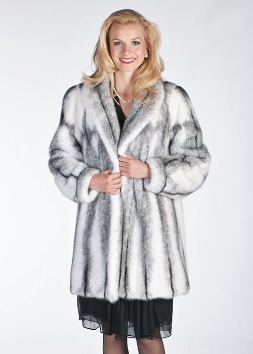 Women's Cross Fox Fur Jacket