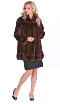genuine mink jacket-melody in mink-soft brown-mink fur jacket