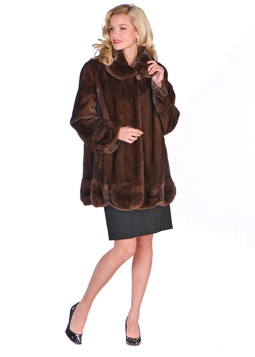 genuine mink jacket-melody in mink-soft brown-mink fur jacket