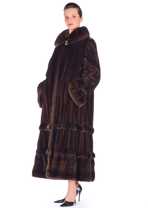Very Finest Full Length Mink Fur Coat with Shawl Collar & Rollback Cuf –  Henig Furs