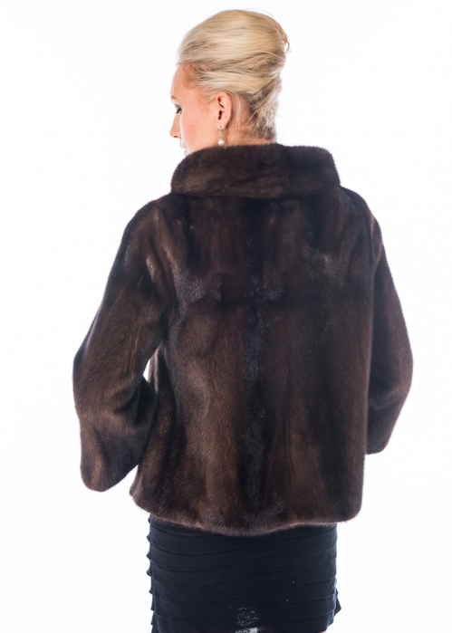 Mink Jacket Boat Neck – Soft Brown – Madison Avenue Mall Furs