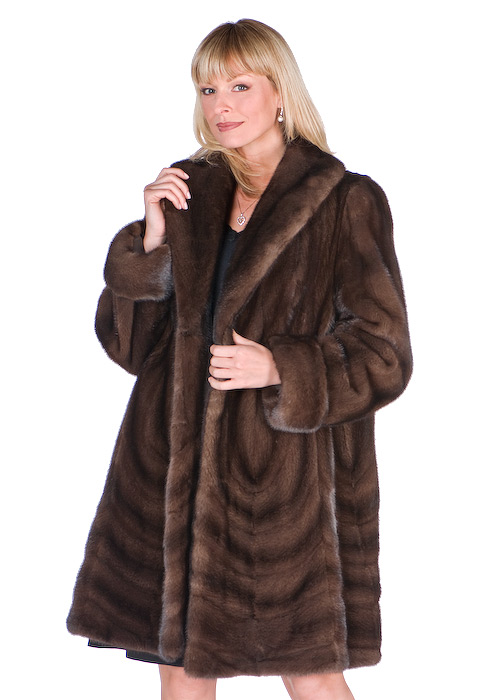 soft brown-natural mink jacket-multi paneled stroller