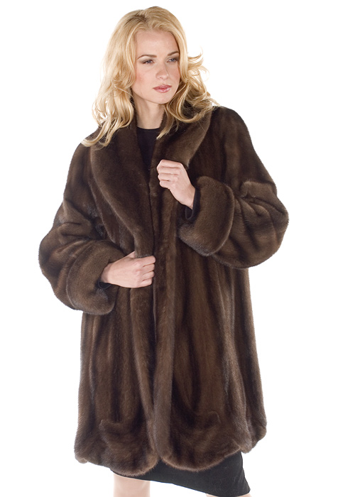 Mink Jacket Soft Brown – Spray of Petals – Madison Avenue Mall Furs
