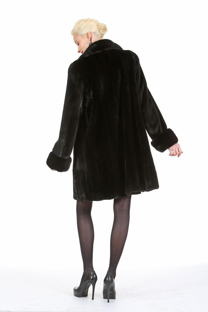 No.6 Store Blossom Morse Fur Jacket in Black Black / 38