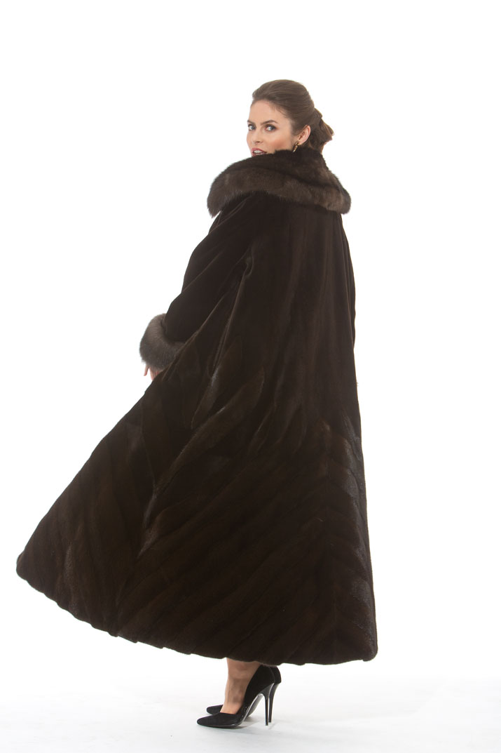 Sheared Mink Coat – Sable Collar and Cuffs – Mink Designs