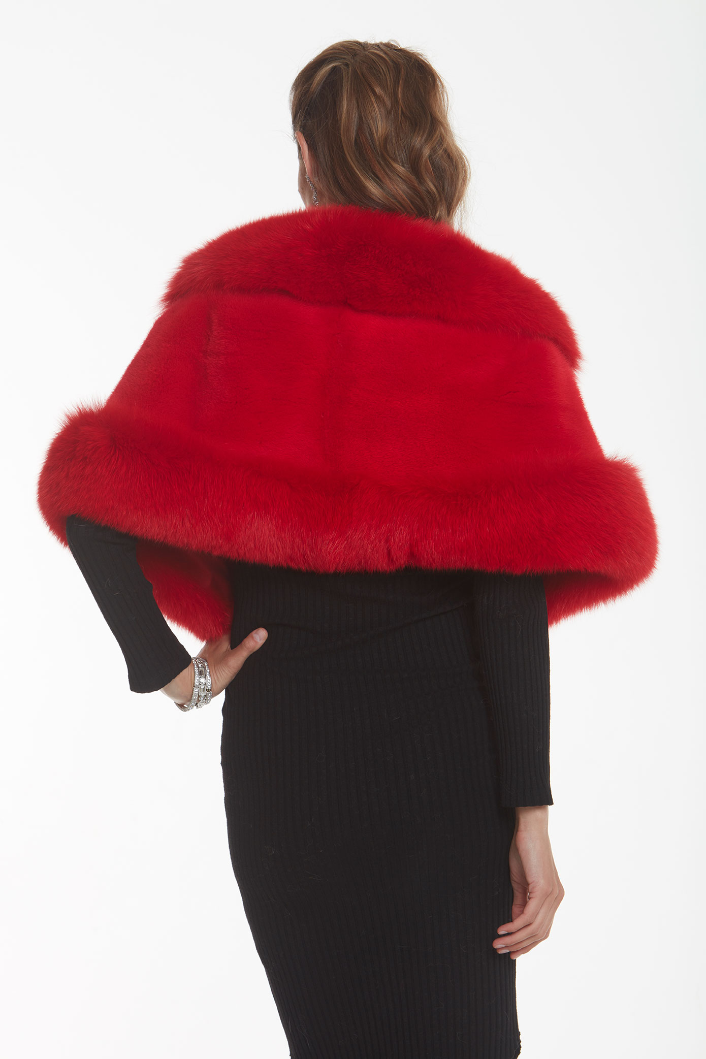 red-fur-cape-back-view