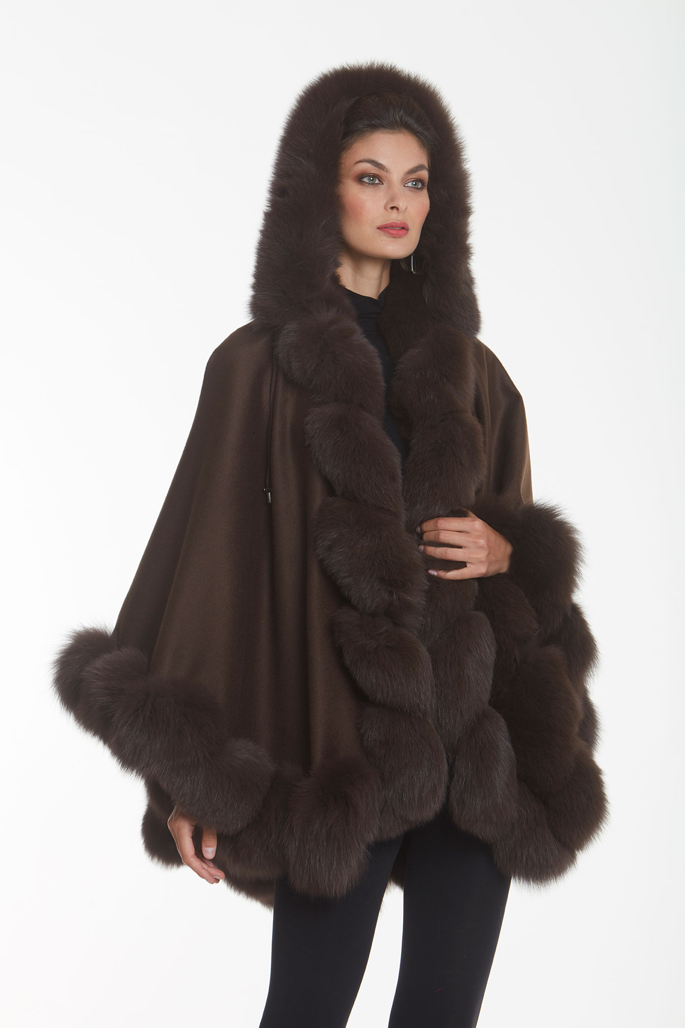 brown-cashmere- cape-hooded
